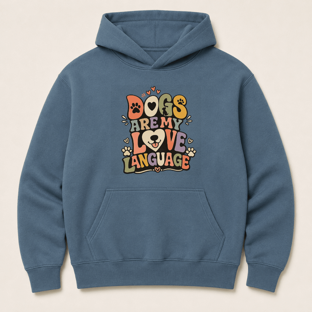 Dogs are my love language Human Hoodie - FluffnCoBlackxshuman only