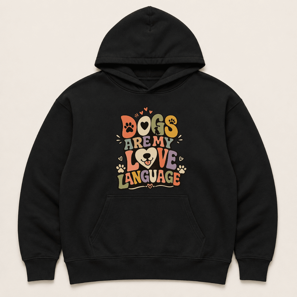 Dogs are my love language Human Hoodie - FluffnCoBlackxshuman only