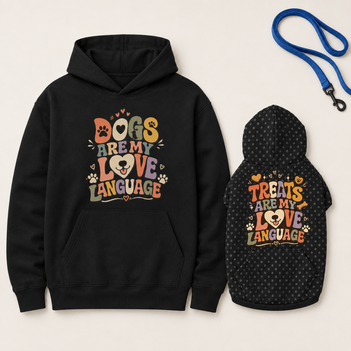 Dogs are my love language Human Hoodie - FluffnCoBlackxshuman only