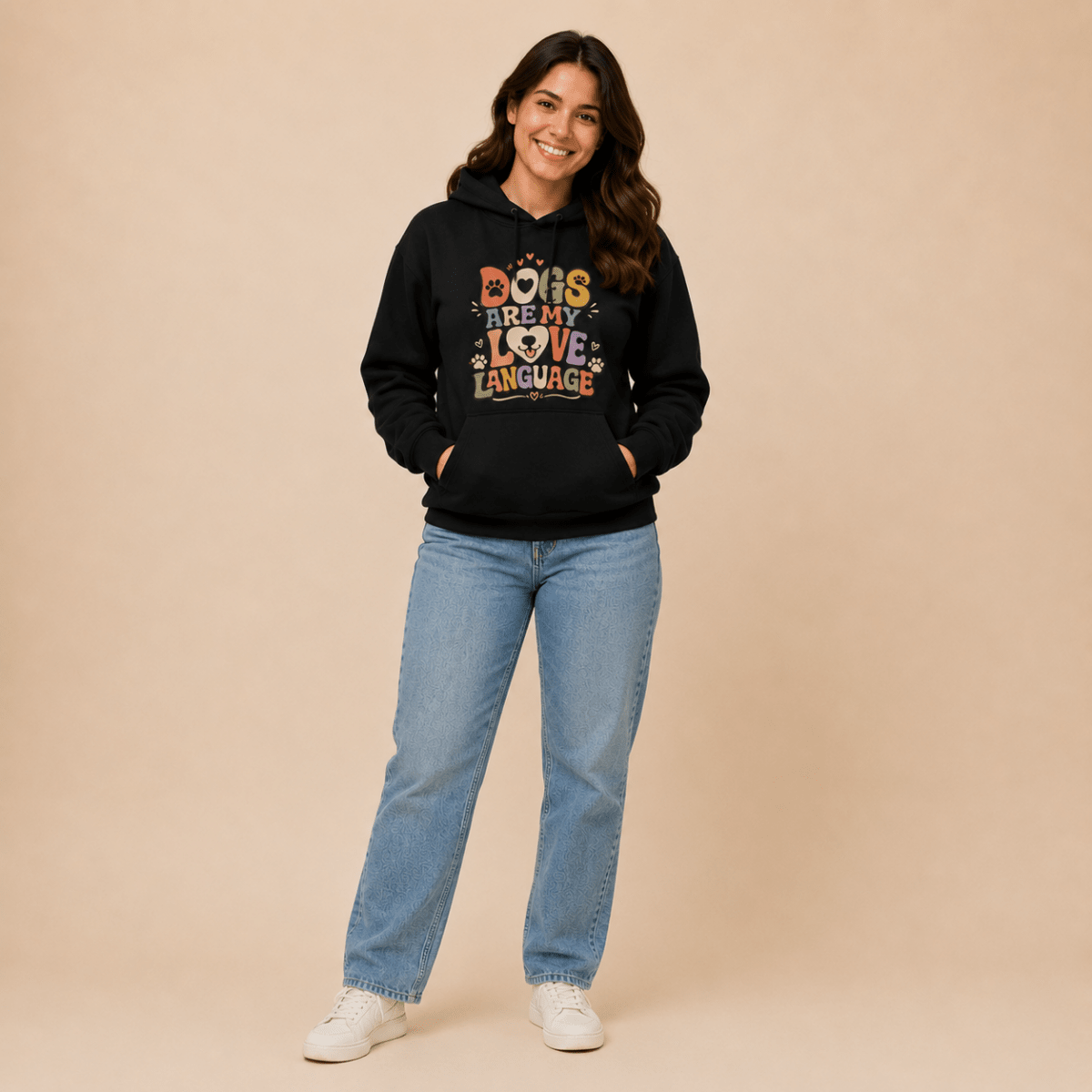Dogs are my Love Language Pet and Owner Hoodie Set - FluffnCoBlackxsS