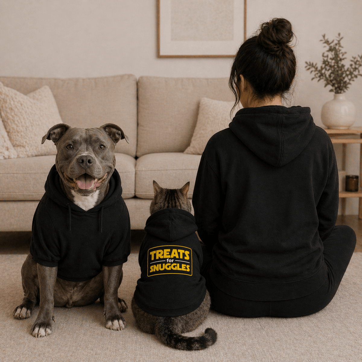 Dogs over People Matching Pet & Owner Hoodie Set - FluffnCoBlue MagicxsSmatchingset