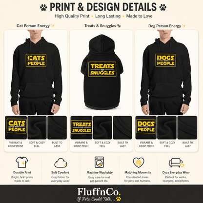 Dogs over People Matching Pet & Owner Hoodie Set - FluffnCoBlue MagicxsSmatchingset