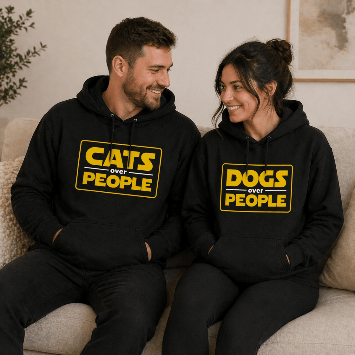 Dogs over People Matching Pet & Owner Hoodie Set - FluffnCoBlue MagicxsSmatchingset