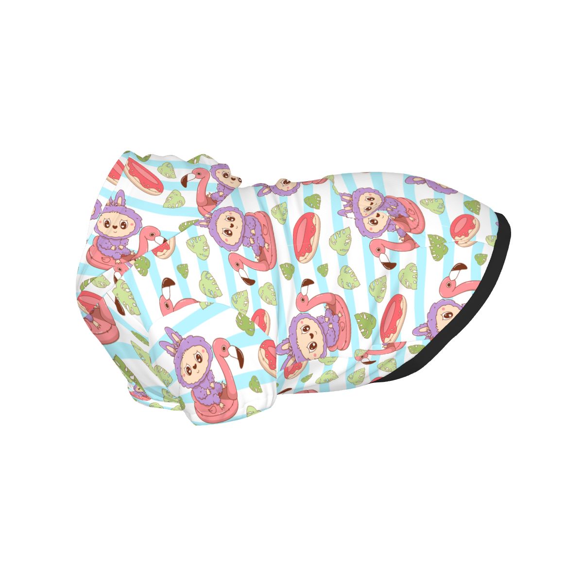 {{pet_type}} wearing Pet Hoodie – Laboubou & Flamingo Nursery Print Cat and Dog Hoodie pet hoodie