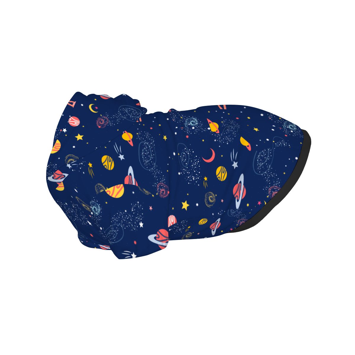 {{pet_type}} wearing Pet Hoodie – Universe All-Over Nursery Print Cat and Dog Hoodie pet hoodie