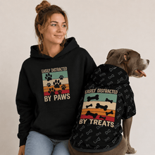 Easily Distracted by Paws/Treats Matching Pet and Owner Hoodie Set