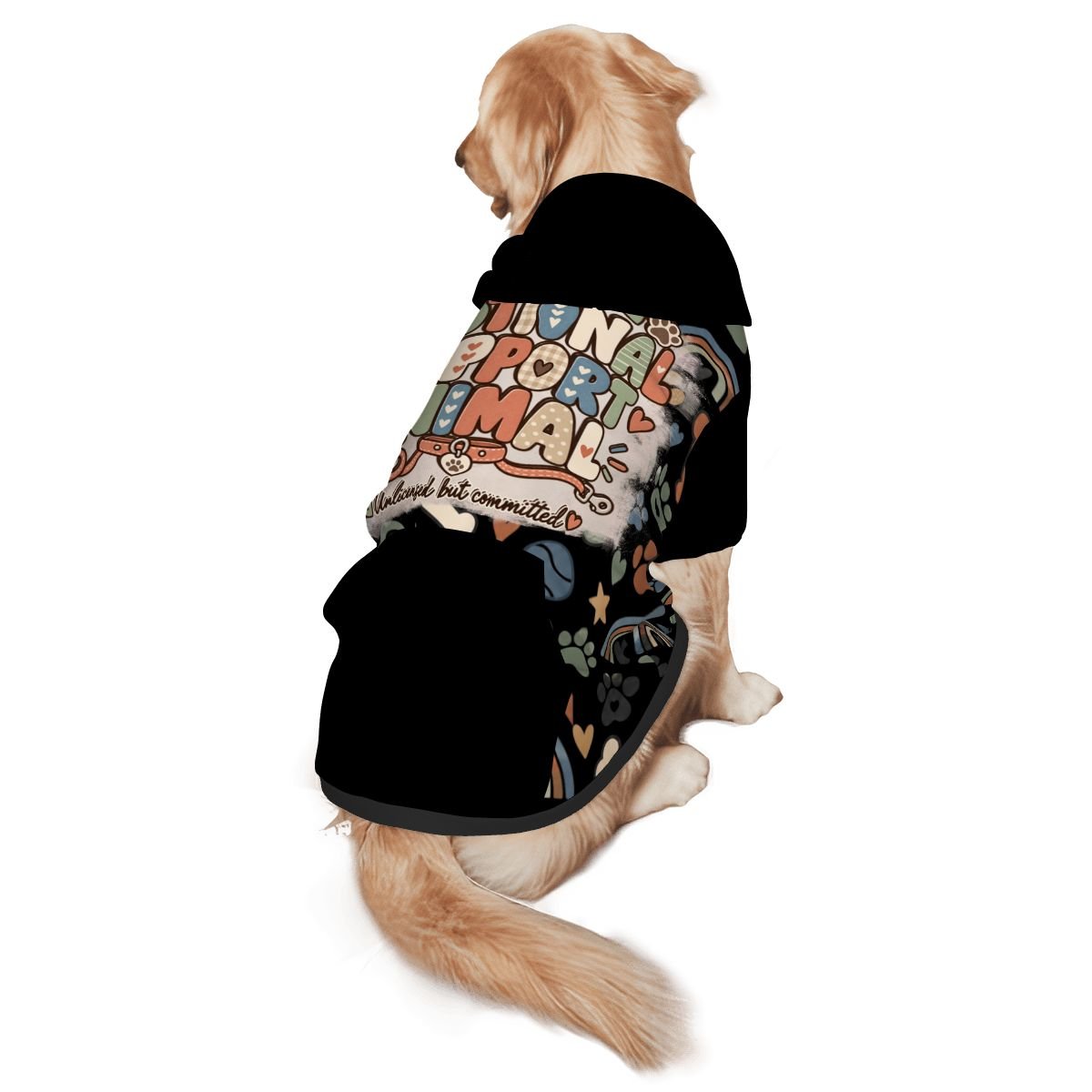 Emotional Support Animal Pet Hoodie - FluffnCoBlackS
