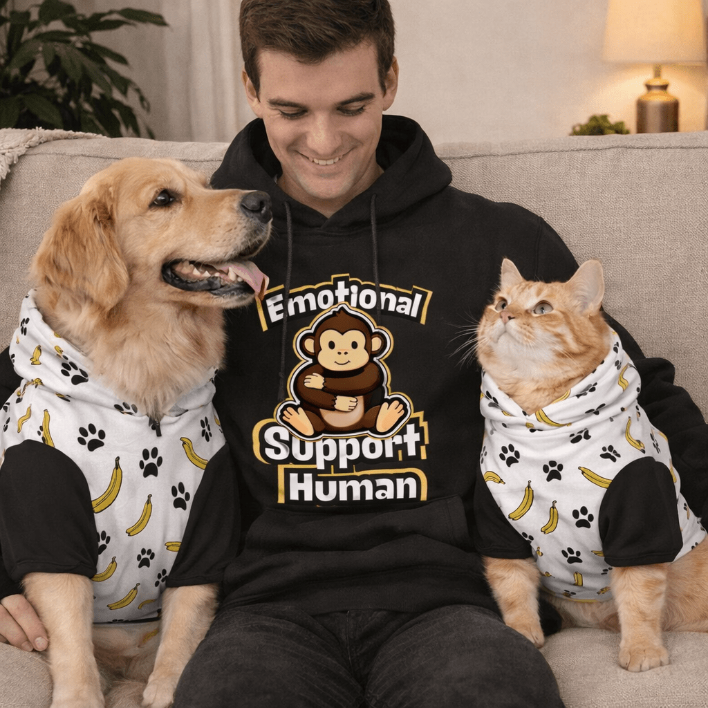 Emotional Support Human and Dog Pet and Owner Hoodie Set - FluffnCoSolivexs