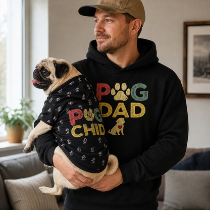 Pug Dad Human Hoodie