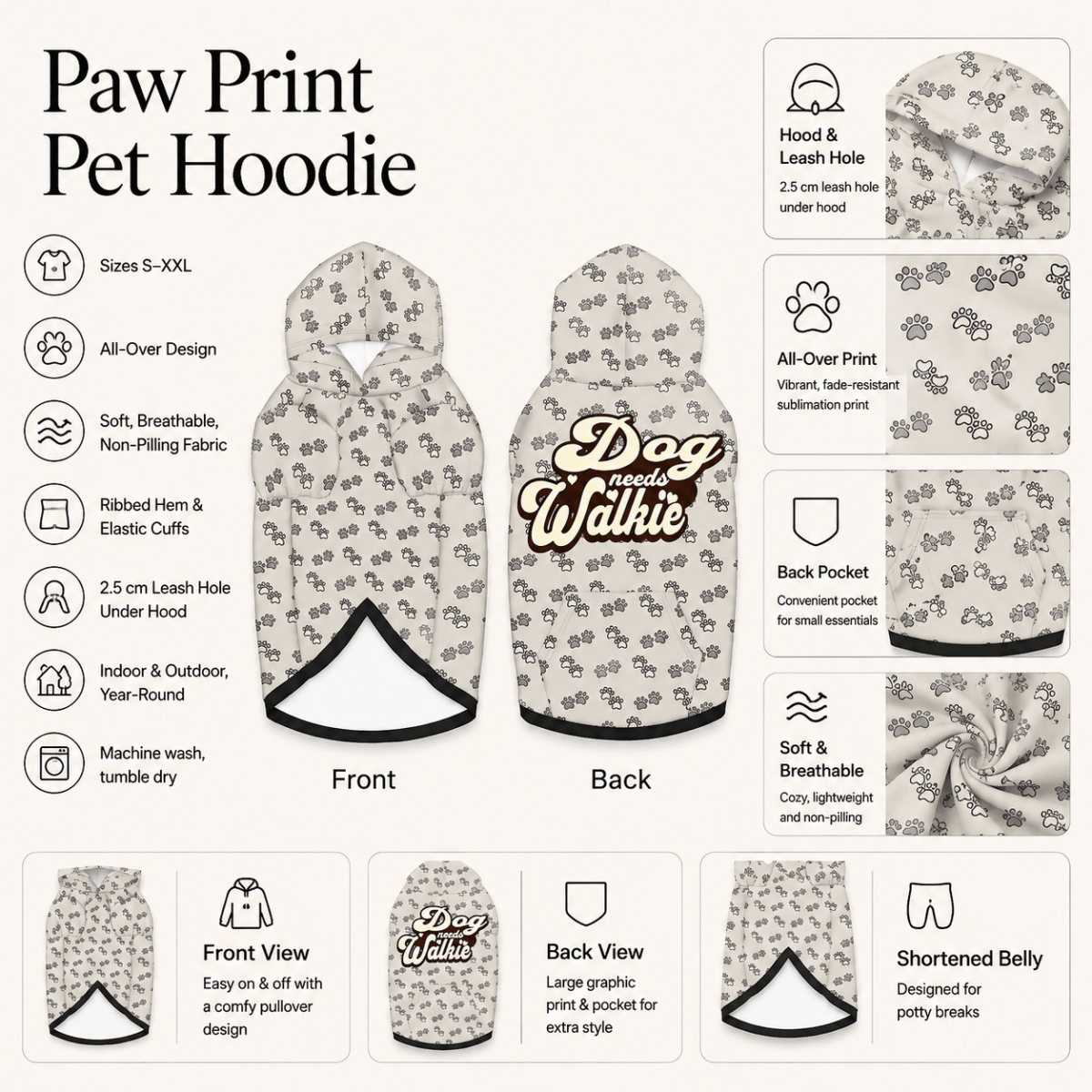 Mama Needs Coffee - Pet Hoodie - FluffnCoSmatchingset