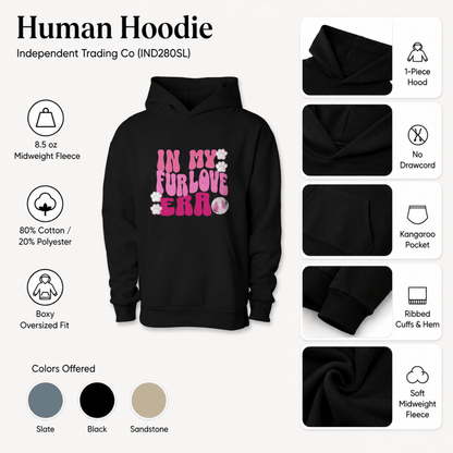 In My Fur Era & Food Era Pet and Human Hoodie Set - FluffnCoSBlackxsmatchingset