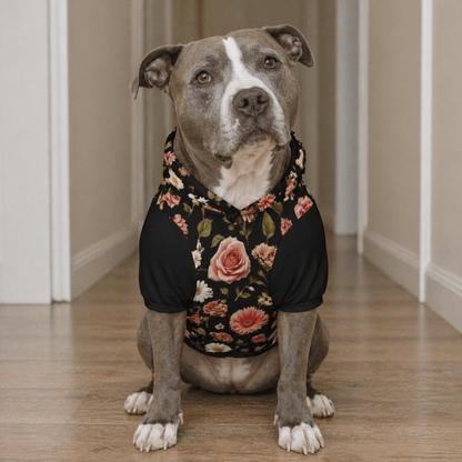 Floral Dog Mom Pet Hoodie - Dog Hoodie front
