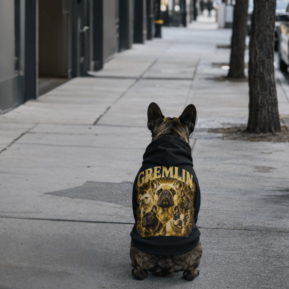 Frenchie Gremlin Pet Hoodie - FluffnCoS