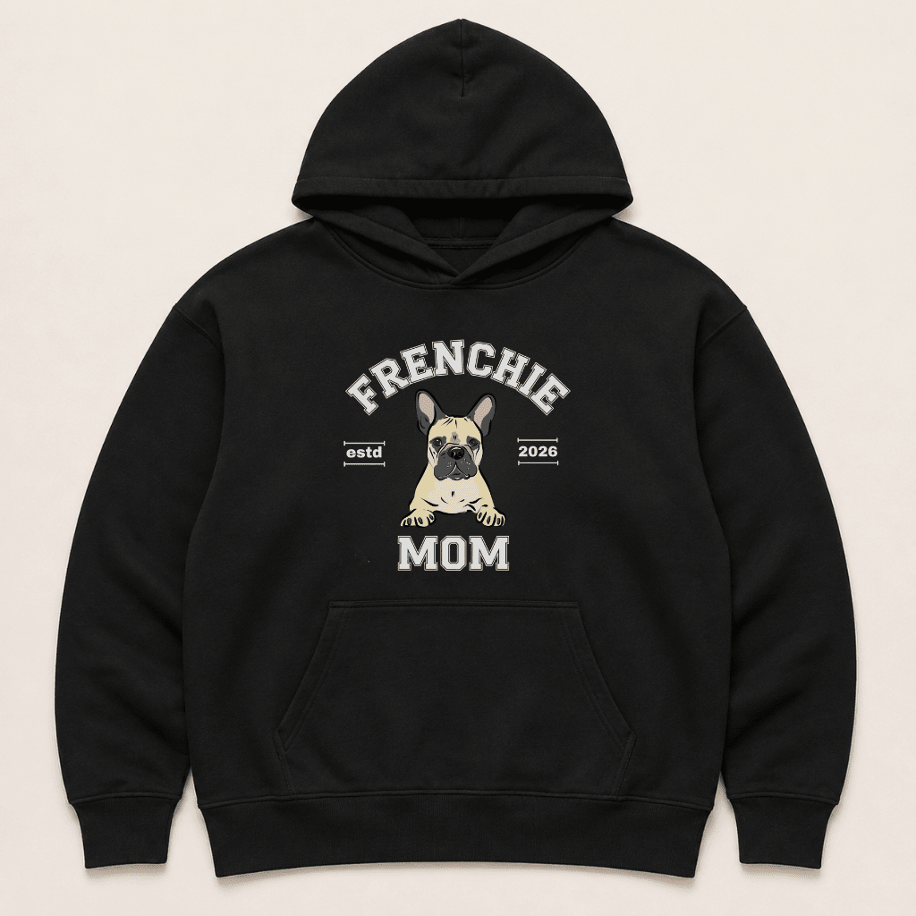 Frenchie Mom Human Hoodie - FluffnCoBlackxshuman only
