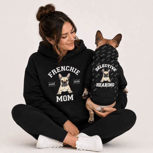 Frenchie Mom Pet and Owner Matching Set - FluffnCoblackxsS