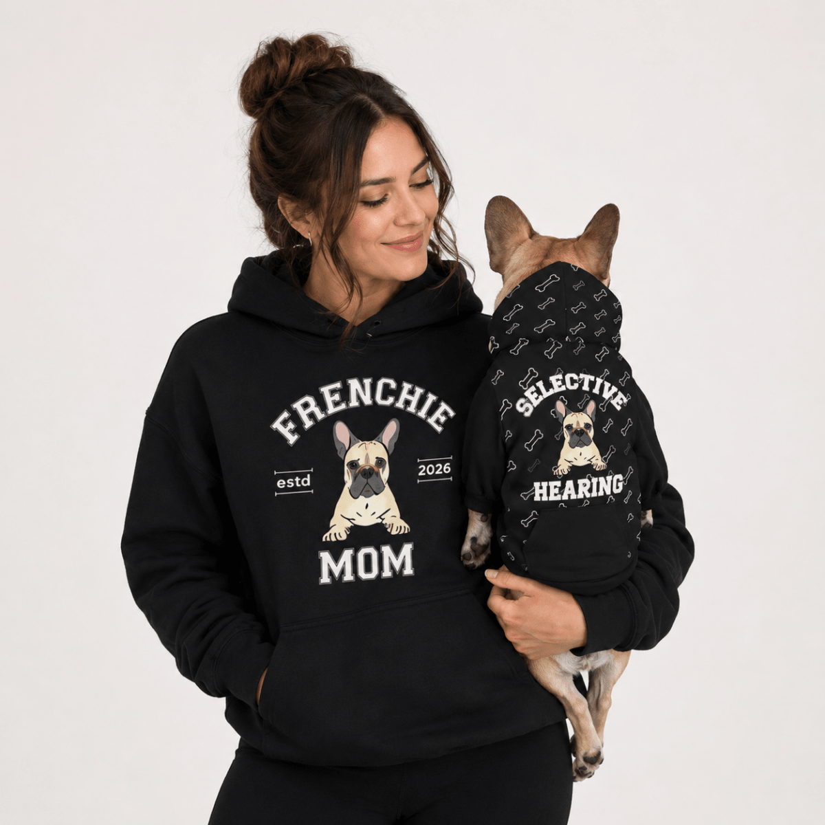 Frenchie Mom Pet and Owner Matching Set - FluffnCoSandstonexsS
