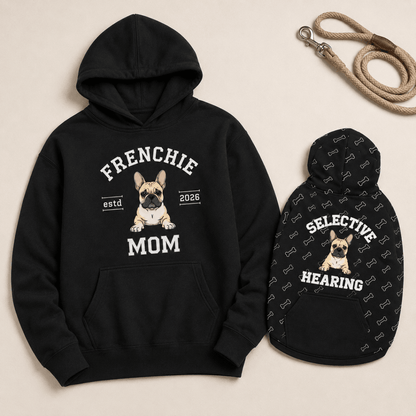 Frenchie Mom Pet and Owner Matching Set - FluffnCoSandstonexsS