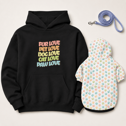 Fur Love Matching Pet & Owner Hoodie Set - FluffnCoSandstonexsSmatchingset