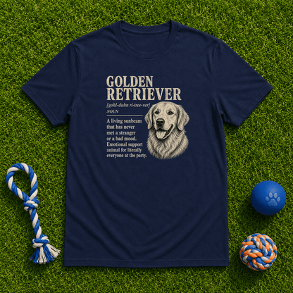 Golden Retriever Pawtionary T Shirt - FluffnCoDark Greyxs