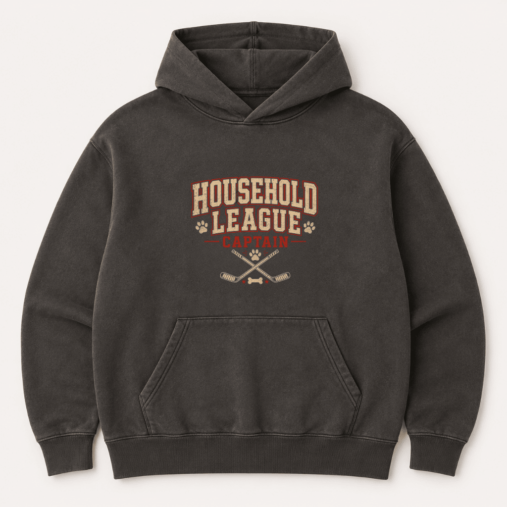 Household Hockey League Human Hoodie - FluffnCoPigment Blackxshuman only