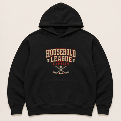 Household Hockey League Human Hoodie - FluffnCoPigment Blackxshuman only