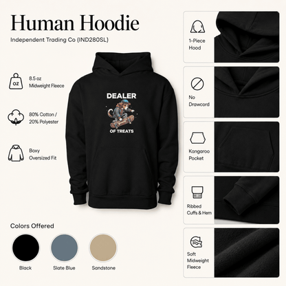 Dealer & Lover of Treats Pet and Human Hoodie Set - FluffnCoBlackxsSmatchingset