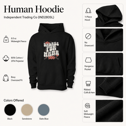 Badass Fur Mama & Fur Bay Pet and Human Hoodie Set - FluffnCoSandstonexsSmatchingset