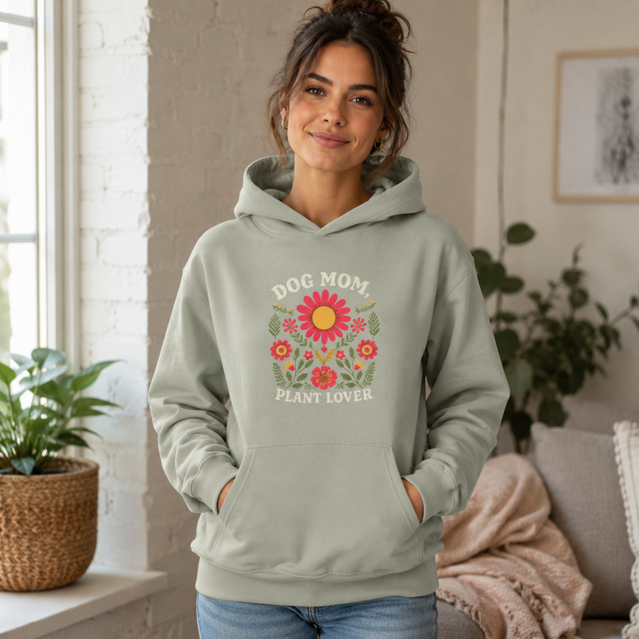 Dog Mom Plant Lover Pet & Owner Hoodie Set