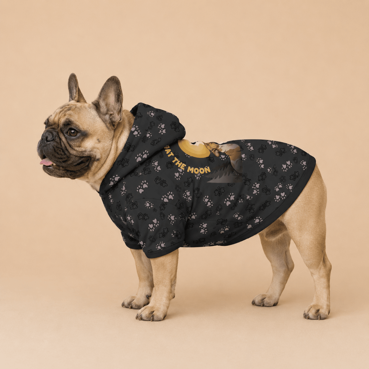 I live with a Snort-Wolf Human Hoodie - FluffnCoBlackxsfrench bulldoghuman only