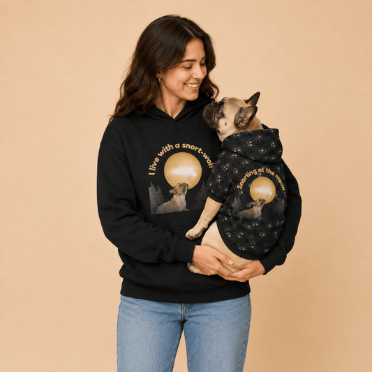 I Live with a Snort-Wolf Matching Pet and Owner Set: French Bulldog - FluffnCoSblackxs