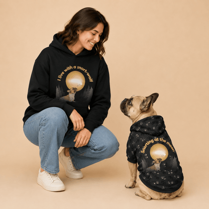 I Live with a Snort-Wolf Matching Pet and Owner Set: French Bulldog - FluffnCoSblackxs