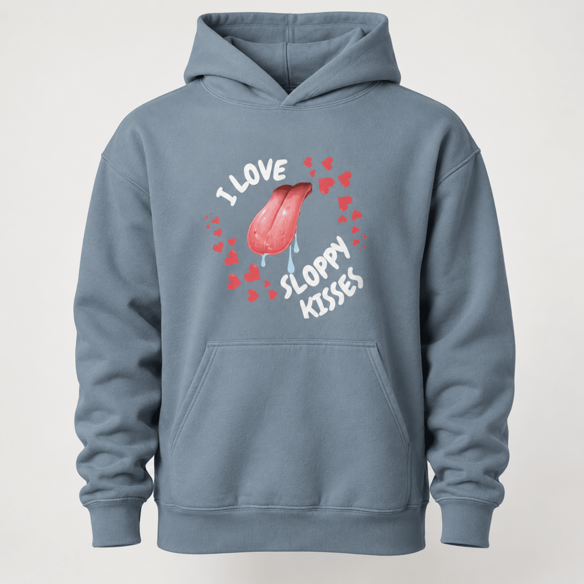 I Love Sloppy Kisses Human Hoodie - FluffnCoBlackxsAddonhuman only