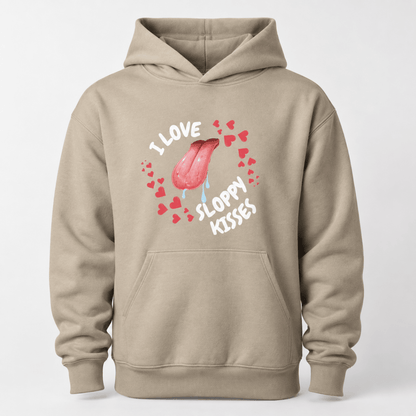 I Love Sloppy Kisses Human Hoodie - FluffnCoBlackxsAddonhuman only