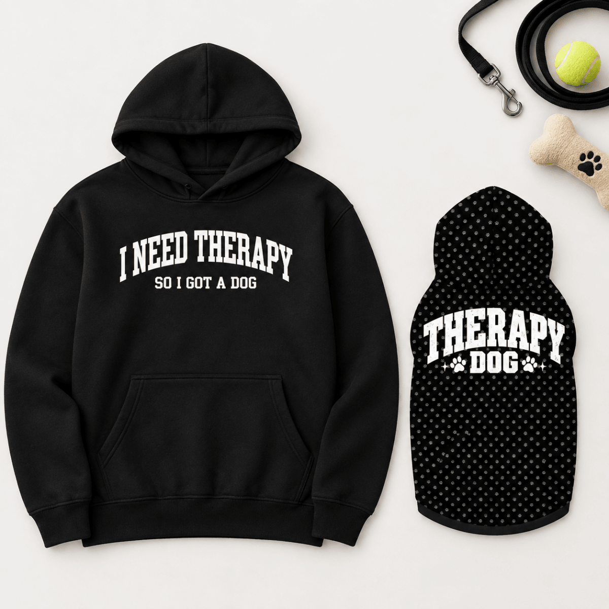 I Need Therapy So I Got a Dog Human Hoodie - FluffnCoolivexssoft
