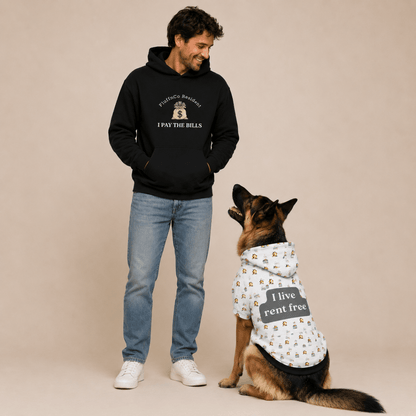 I Pay the Bills Pet and Owner Hoodie Set - FluffnCoblackxsS