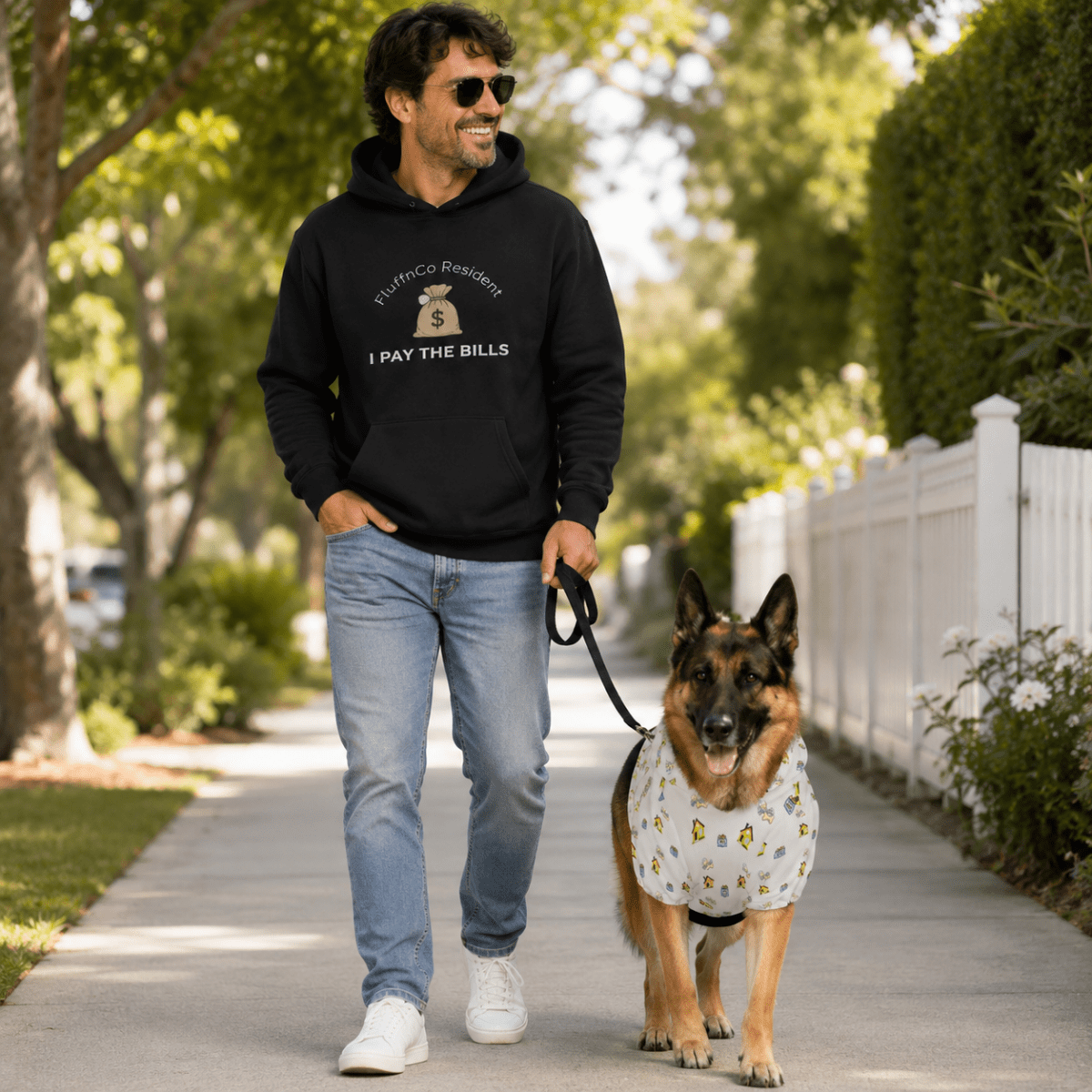 I Pay the Bills Pet and Owner Hoodie Set - FluffnCoblackxsS