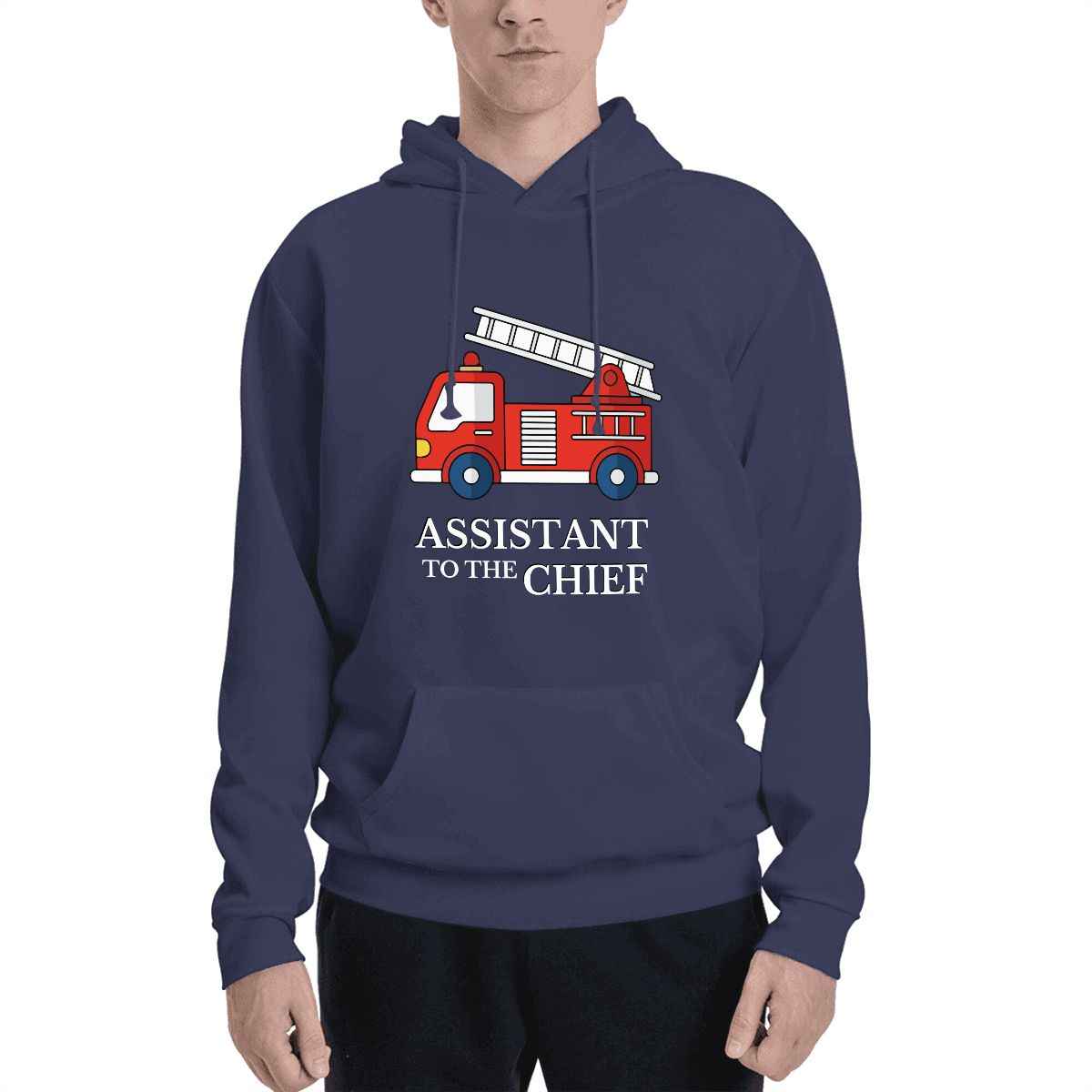 Pet  wearing Chief Barker & Assistant to the Chief – Matching Firetruck Hoodie Set pet hoodie