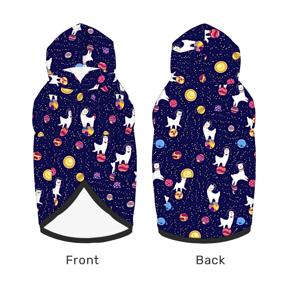 Image of pet product laid flat showing front and back