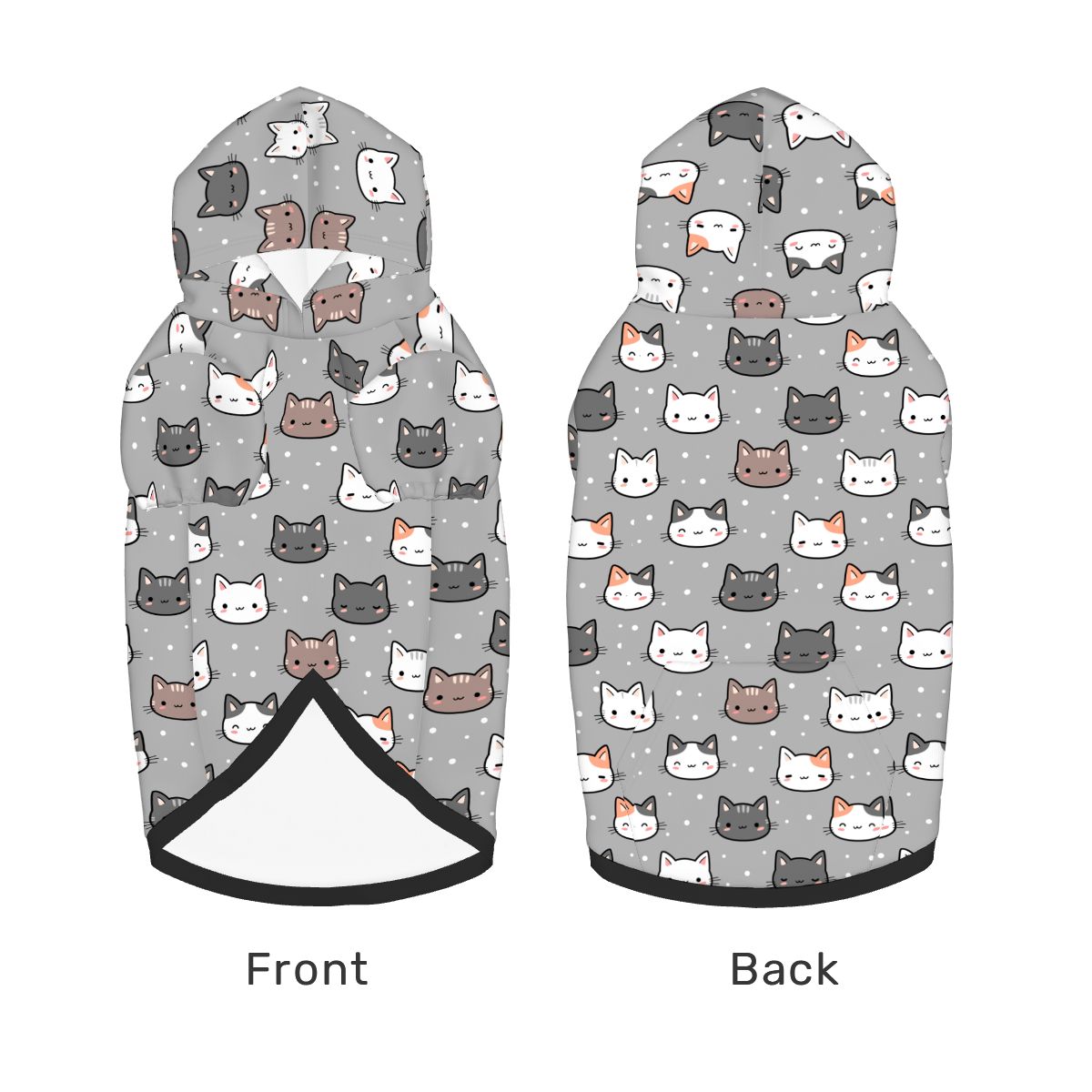 Image of pet product laid flat showing front and back