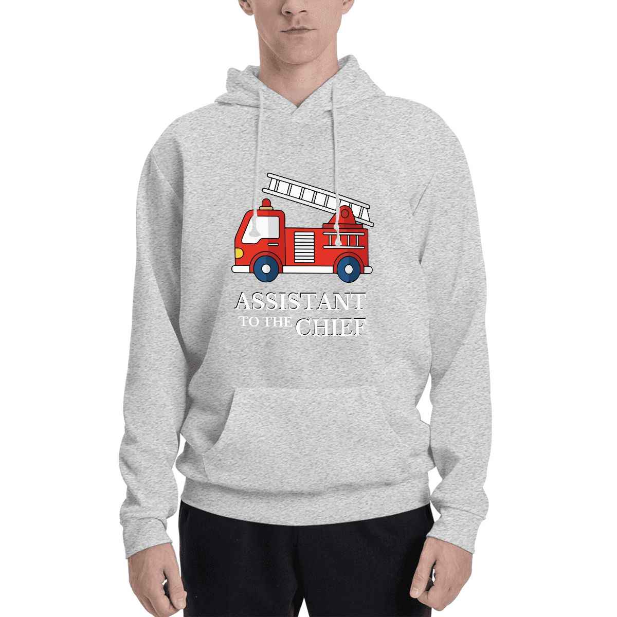 Pet  wearing Chief Barker & Assistant to the Chief – Matching Firetruck Hoodie Set pet hoodie