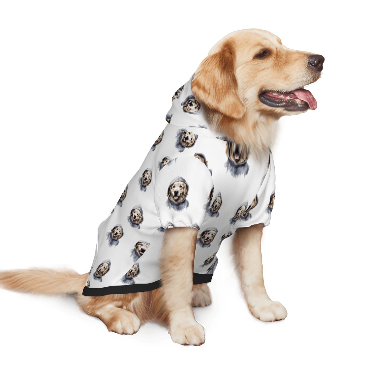 Dog wearing Golden Retriever Soul Dog Pet Hoodie Side View