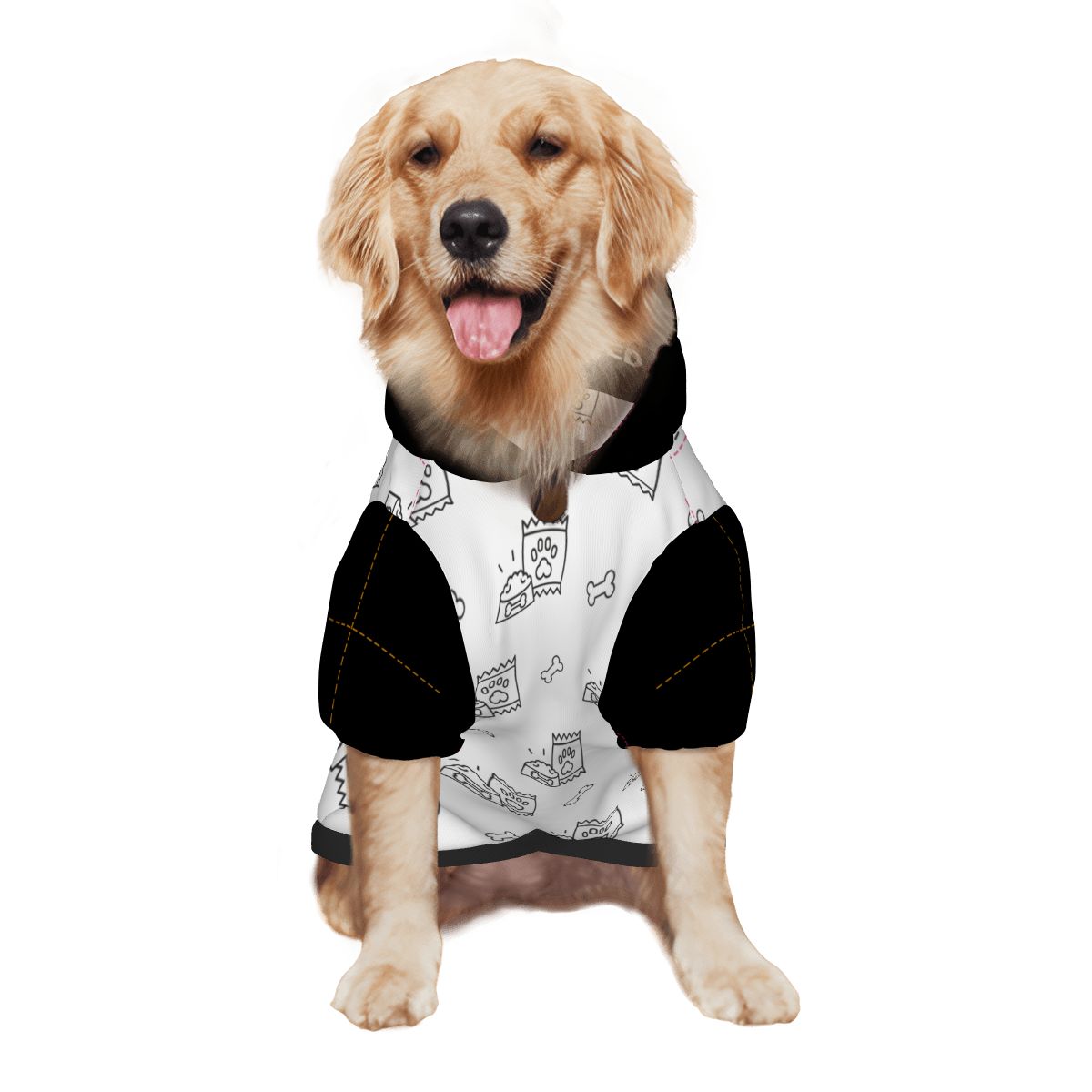Dog wearing Treat DealerPet Hoodie Side View 2