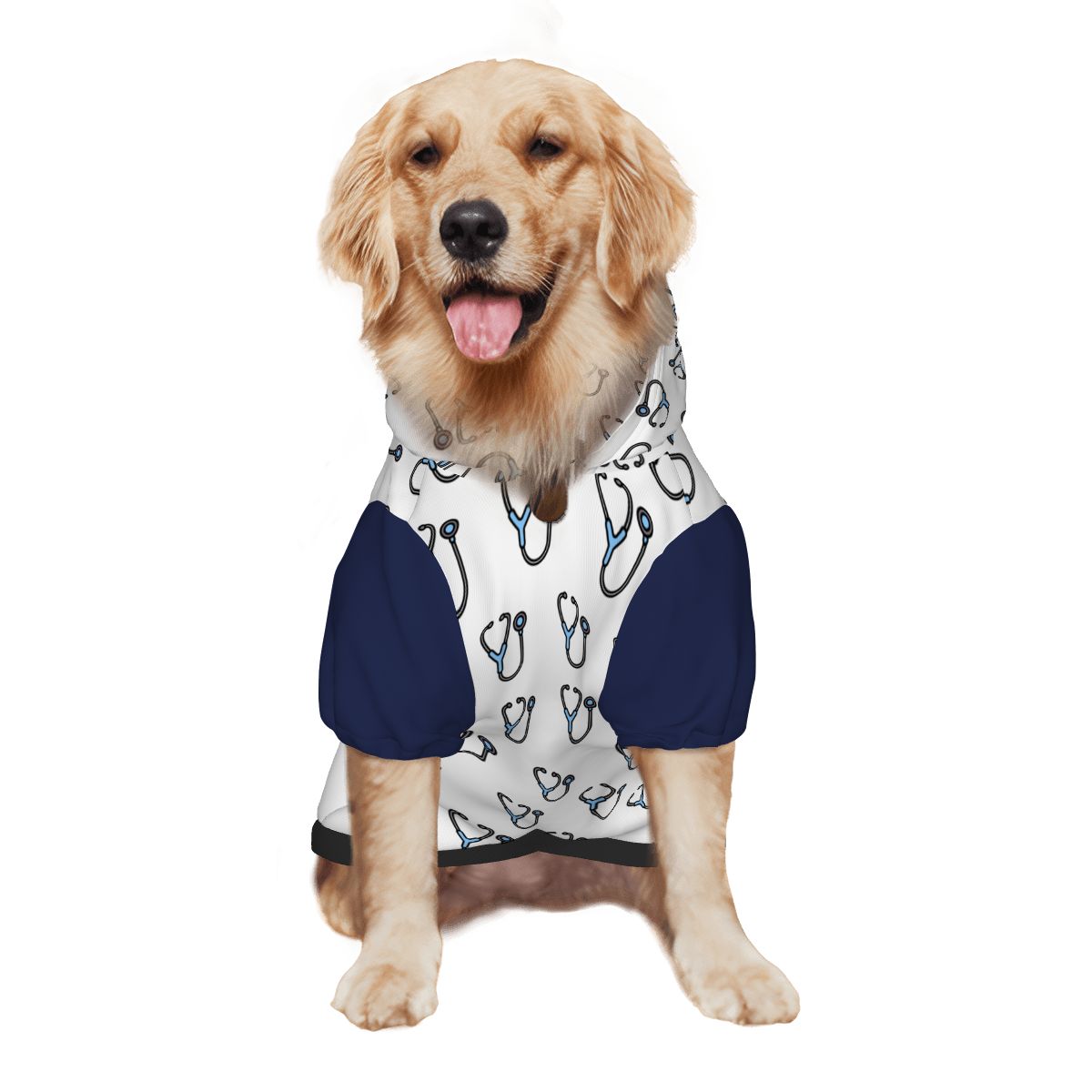 Dog wearing My Dog is My Therapist Matching Dog & Owner Hoodie Set side 2