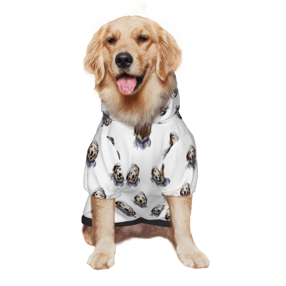 Dog wearing Golden Retriever Soul Dog Pet Hoodie Side View 2