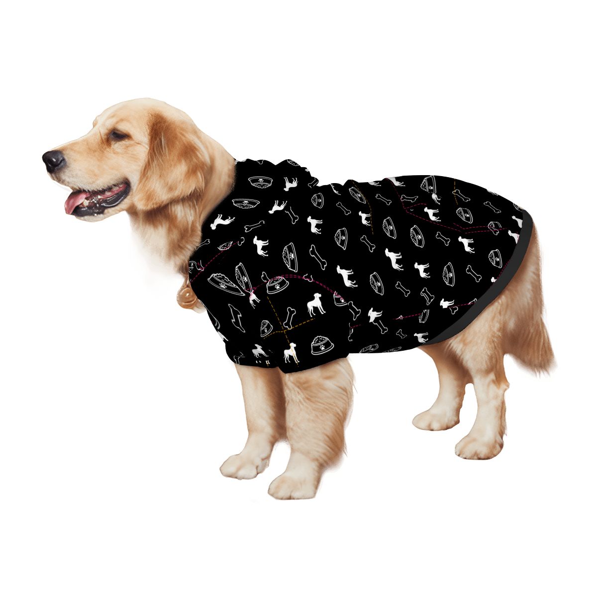 Dog wearing Great Danes are My Spirit Animal Pet Hoodie Back View