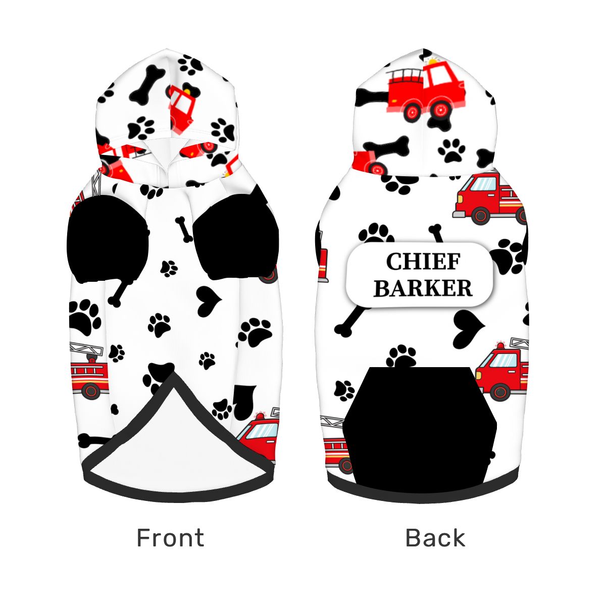 Flat product front and back view