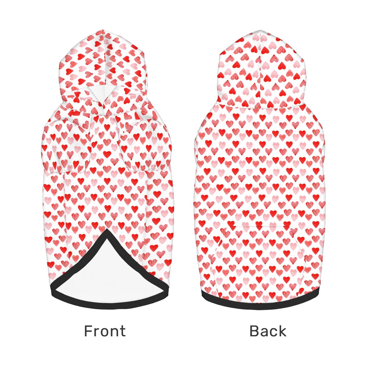 Dog wearing Heart in Hearts Pet-Only Hoodie (Add-On) pet hoodie
