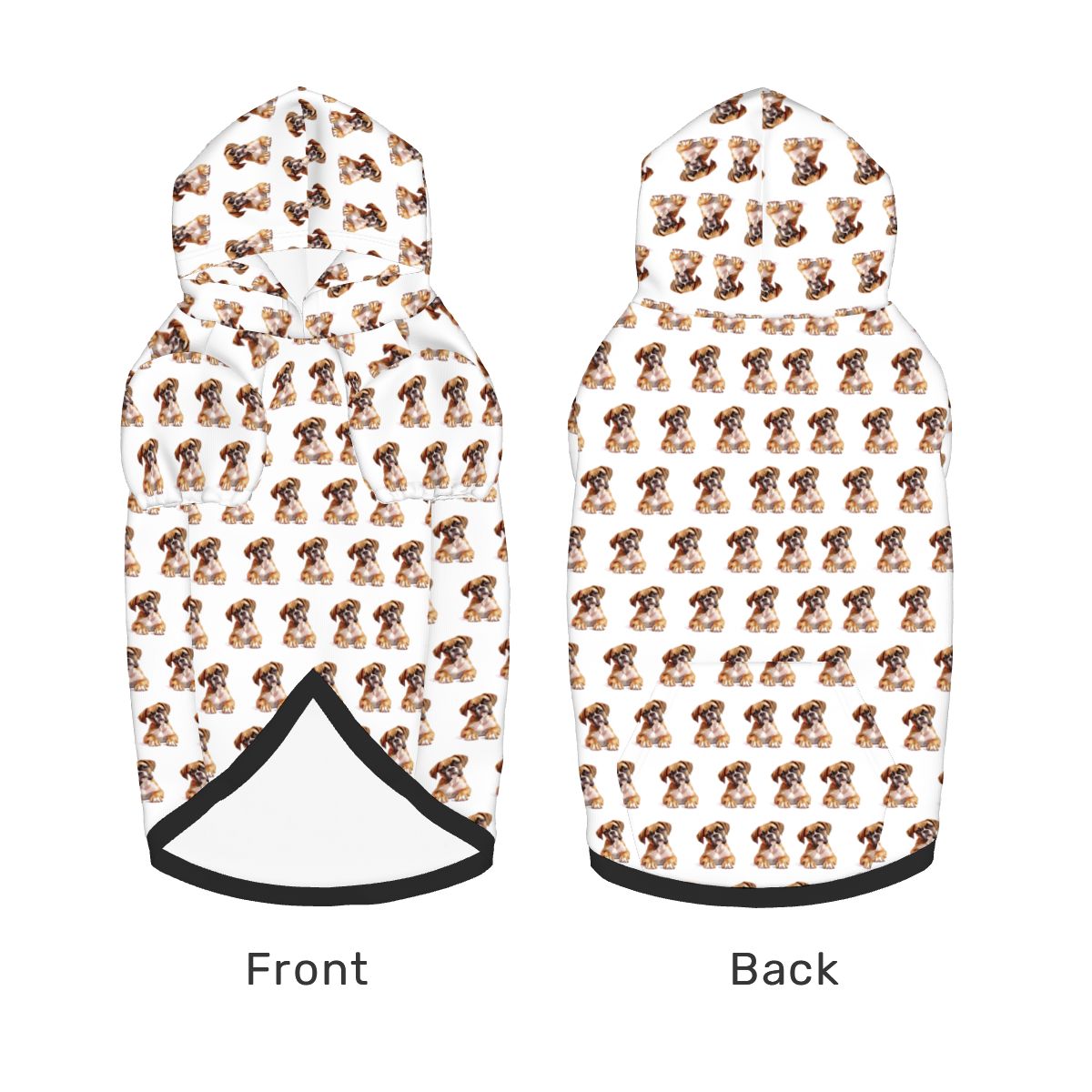 Dog wearing Just a Person Who Loves Boxers Pet Hoodie Side View 2