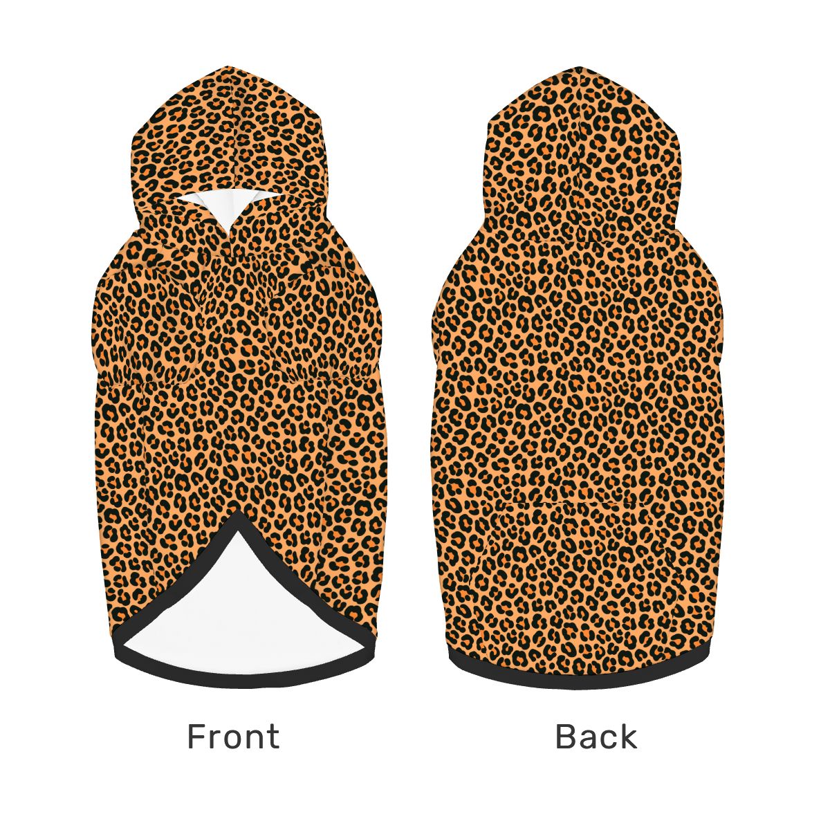 Dog wearing Leopard Print Pet-Only Hoodie (Add-On) pet hoodie