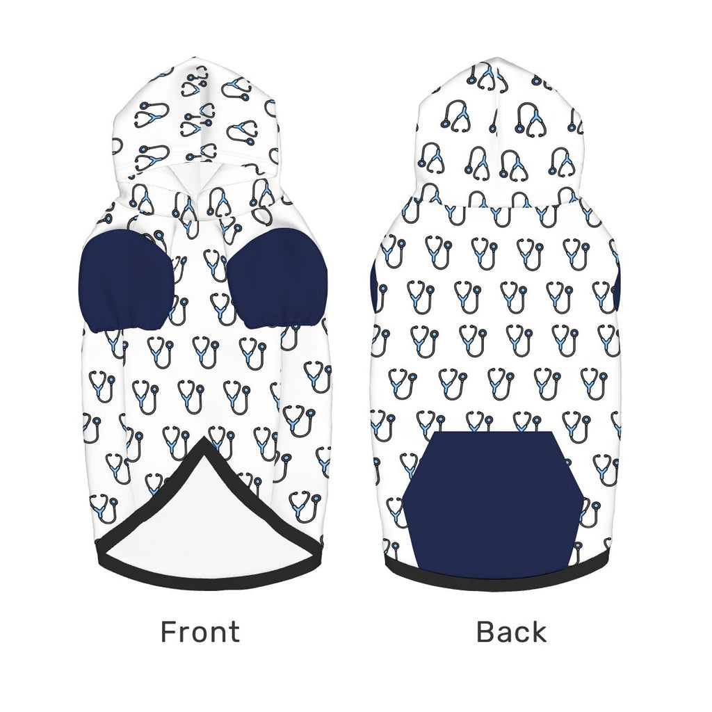 Dog wearing My Dog is My Therapist Matching Dog & Owner Hoodie Set side view